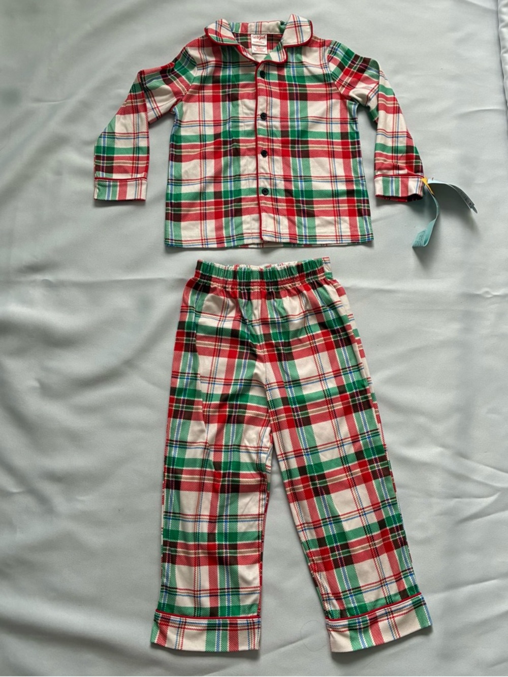 Cat & Jack Kids Plaid Winter Pajama 2 Piece Set Sleepwear Boy/Girl 3T